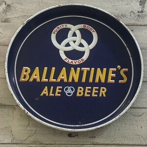 Ballantine's Ale & Beer‎ Barware Vintage Collectibles 12" Metal Serving Tray